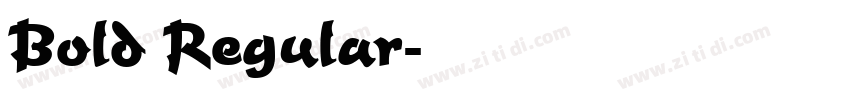 Bold Regular字体转换